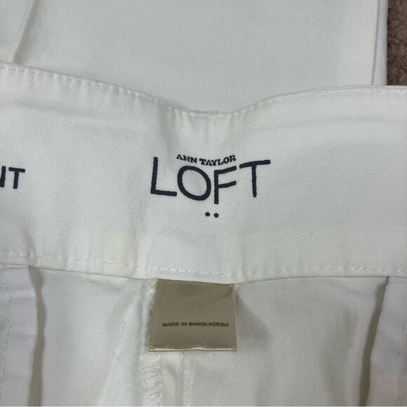 LOFT Outlet | Cream Original Ankle Pants Business Casual NWT Womens 14 - Picture 4 of 10